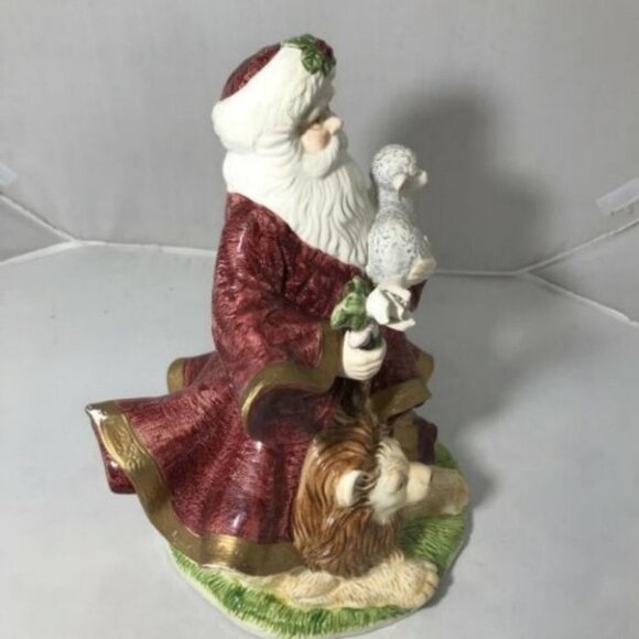 House of Lloyd Peaceful Kingdom Santa with Lion Music Box Christmas Holiday - Picture 5 of 12